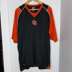 Nike Team Oregon State Beavers Jersey Shirt XL Black Orange Collegiate Athletic